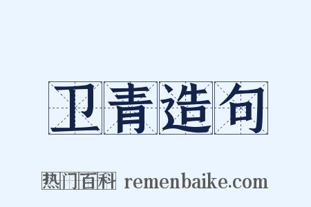 卫青造句是什么意思的图片